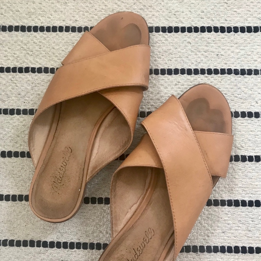 Ruthie Crisscross Sandal Mule in Leather